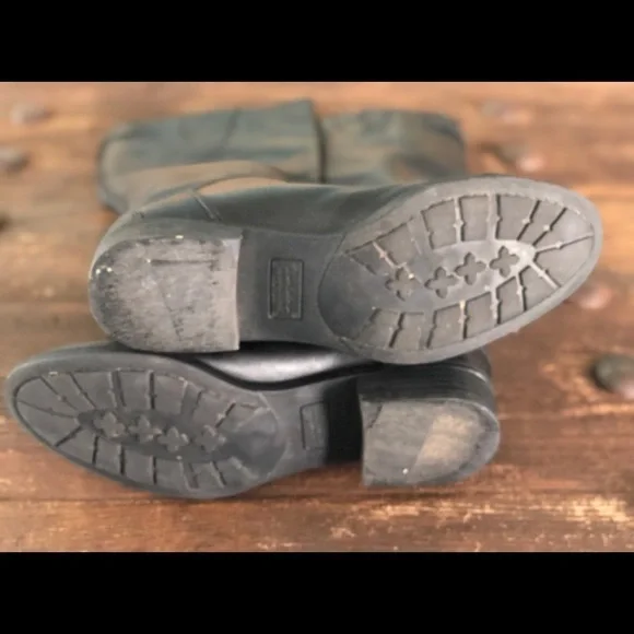 Sam Edelman Penny Black Leather Tall Riding Boots - Picture 12 of 17